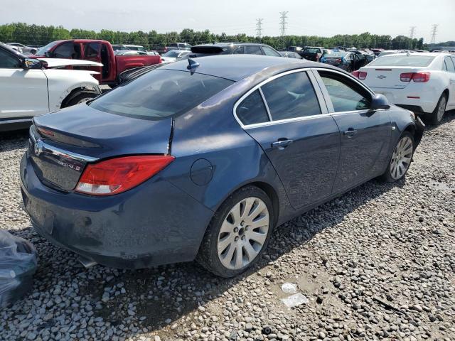 W04G15GV2B1056958 - 2011 BUICK REGAL CXL BLUE photo 3