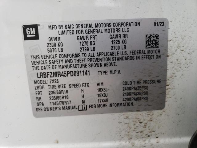 LRBFZMR45PD081141 - 2023 BUICK ENVISION PREFERRED 白色 照片 12