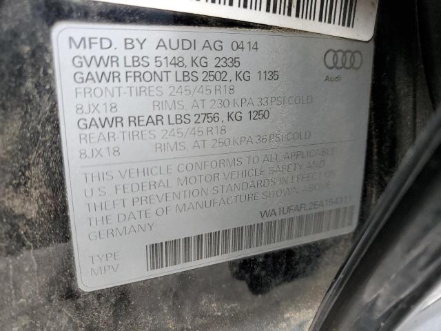 WA1UFAFL2EA154311 - 2014 AUDI A4 ALLROAD PREMIUM PLUS BLACK photo 12