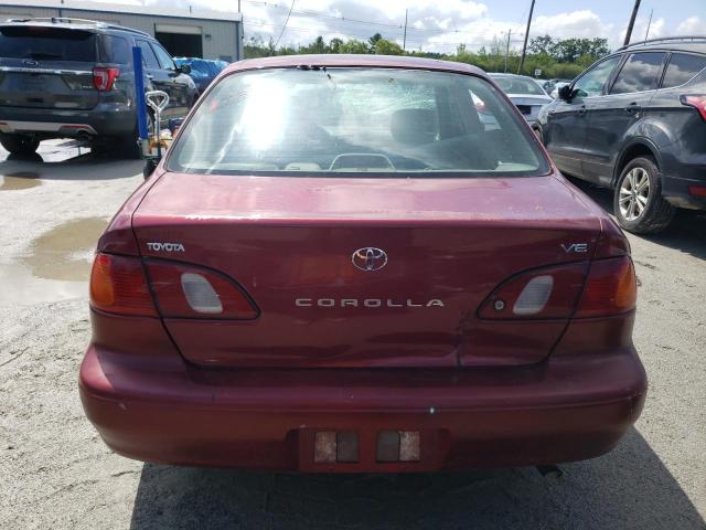 2T1BR12E5YC338959 - 2000 TOYOTA COROLLA VE MAROON photo 6