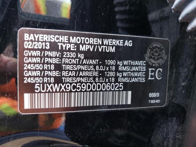 5UXWX9C59D0D06025 - 2013 BMW X3 XDRIVE28I BLACK photo 13