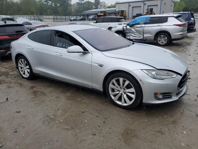 5YJSA1H10EFP55828 - 2014 TESLA MODEL S SILVER photo 4