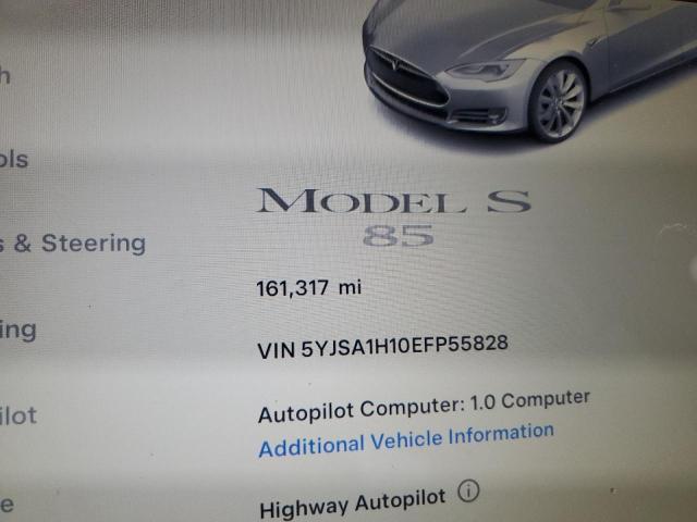 5YJSA1H10EFP55828 - 2014 TESLA MODEL S SILVER photo 9