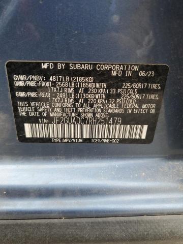 JF2GUADC7RH251479 - 2024 SUBARU CROSSTREK PREMIUM Mavi foto 13