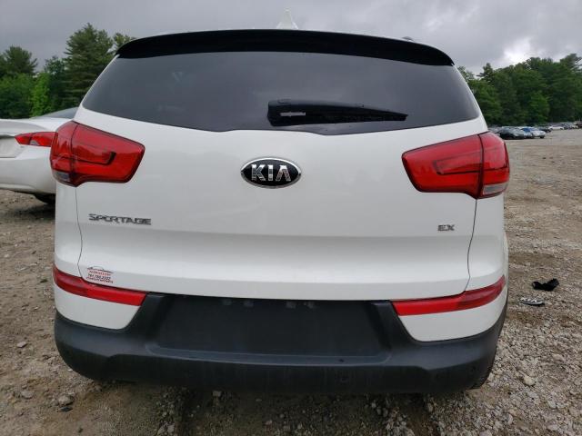 KNDPCCAC7F7701280 - 2015 KIA SPORTAGE EX WHITE photo 6