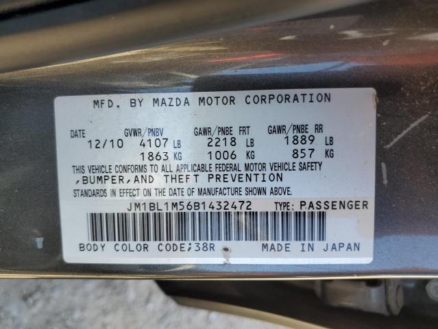 JM1BL1M56B1432472 - 2011 MAZDA 3 S GRAY photo 12