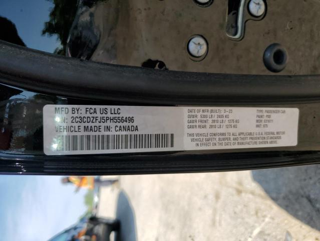 2C3CDZFJ5PH556496 - 2023 DODGE CHALLENGER R/T SCAT PACK BLACK photo 12