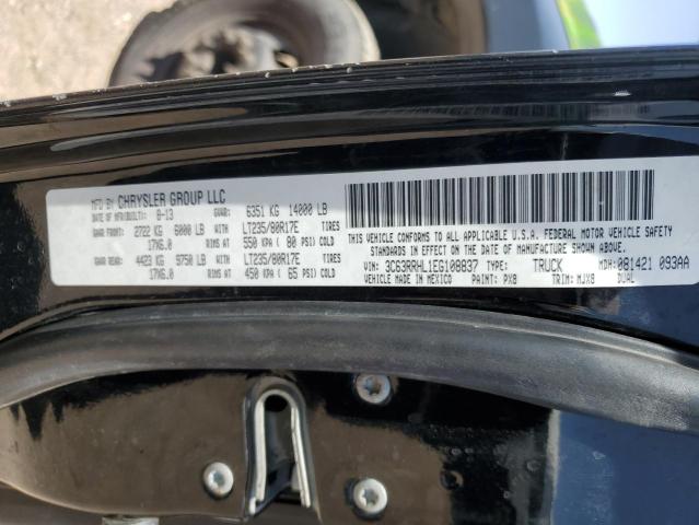 3C63RRHL1EG108837 - 2014 RAM 3500 SLT BLACK photo 12