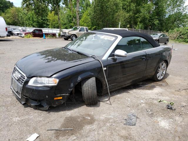 WUARL48H57K901043 - 2007 AUDI S4 QUATTRO CABRIOLET BLACK photo 1