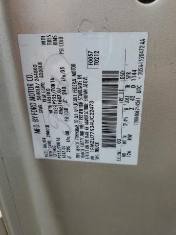 1FMZU77K34UC22473 - 2004 FORD EXPLORER S TAN photo 12