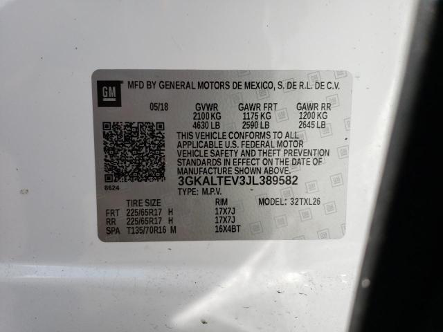 3GKALTEV3JL389582 - 2018 GMC TERRAIN SLE WHITE photo 12