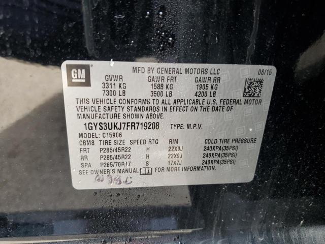 1GYS3UKJ7FR719208 - 2015 CADILLAC ESCALADE ESV PLATINUM შავი ფოტო 13