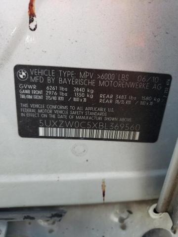 5UXZW0C5XBL369560 - 2011 BMW X5 XDRIVE35D SILVER photo 14