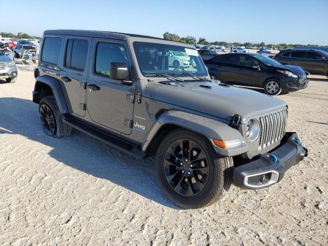 1C4JJXP61PW554367 - 2023 JEEP WRANGLER SAHARA 4XE GRAY photo 4