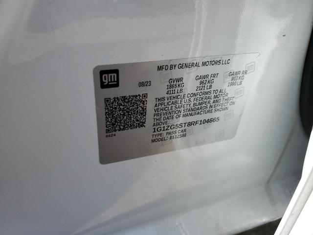 1G1ZG5ST8RF104665 - 2024 CHEVROLET MALIBU RS 白色 照片 13