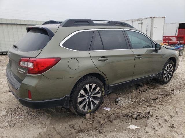 4S4BSANC6G3340995 - 2016 SUBARU OUTBACK 2.5I LIMITED GREEN photo 3