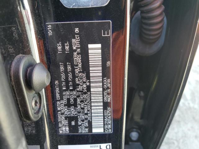 JTEBU5JRXG5390556 - 2016 TOYOTA 4RUNNER SR5/SR5 PREMIUM შავი ფოტო 13