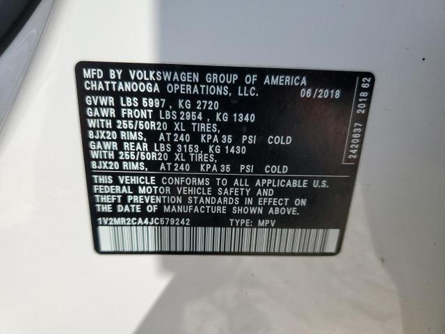 1V2MR2CA4JC579242 - 2018 VOLKSWAGEN ATLAS SEL Ağ foto 13