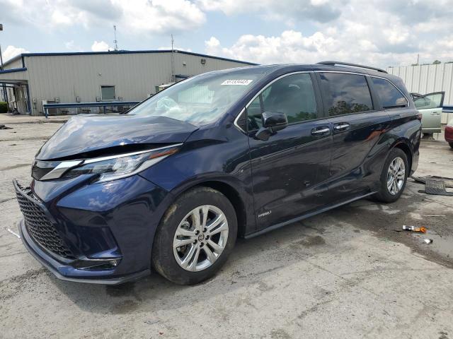 5TDDSKFC3MS031089 - 2021 TOYOTA SIENNA XSE BLUE photo 1