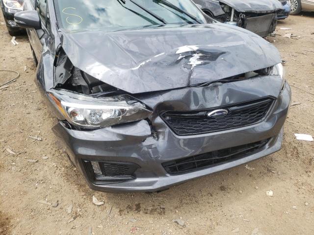 4S3GKAJ67K1624568 - 2019 SUBARU IMPREZA SPORT GRAY photo 9