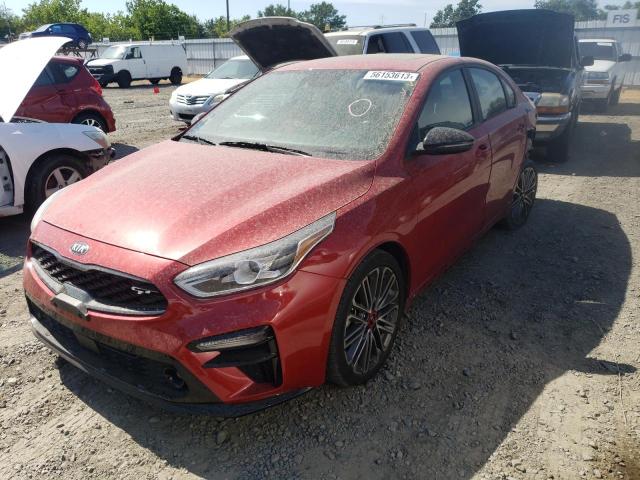 3KPF44AC7ME313901 - 2021 KIA FORTE GT RED photo 1