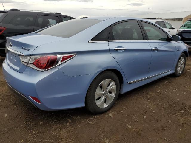 KMHEC4A47FA133780 - 2015 HYUNDAI SONATA HYBRID BLUE photo 3