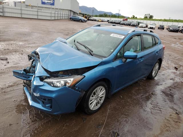 4S3GTAB62H3701825 - 2017 SUBARU IMPREZA PREMIUM BLUE photo 1