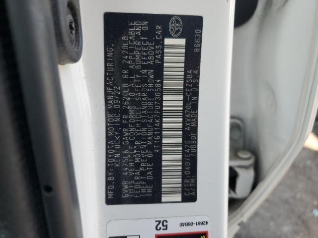 4T1G11AK7PU730584 - 2023 TOYOTA CAMRY SE NIGHT SHADE WHITE photo 12