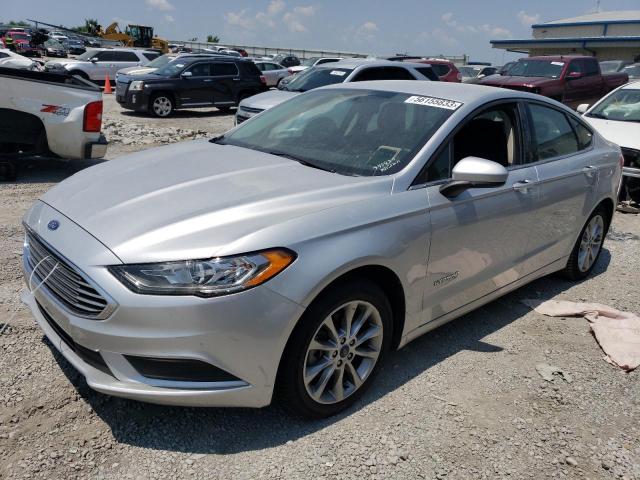 3FA6P0LU8HR380839 - 2017 FORD FUSION SE HYBRID SILVER photo 1