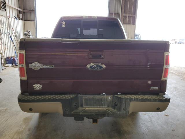 1FTFW1CVXAKE53621 - 2010 FORD F150 SUPERCREW MAROON photo 6