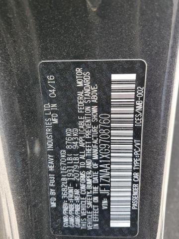 JF1ZNAA1XG9708760 - 2016 TOYOTA SCION FR-S CHARCOAL photo 13