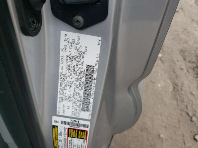 5TFUU4EN8BX008391 - 2011 TOYOTA TACOMA ACCESS CAB ვერცხლისფერი ფოტო 12