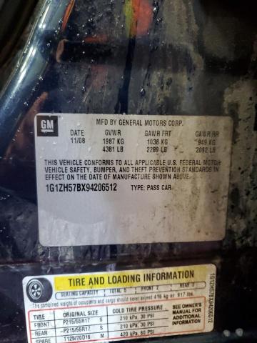 1G1ZH57BX94206512 - 2009 CHEVROLET MALIBU 1LT BLUE photo 13