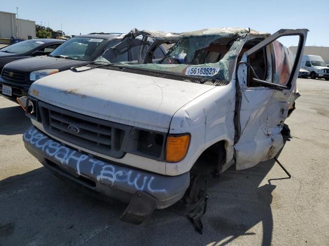 1FTRE14W46HB05681 - 2006 FORD ECONOLINE E150 VAN WHITE photo 1