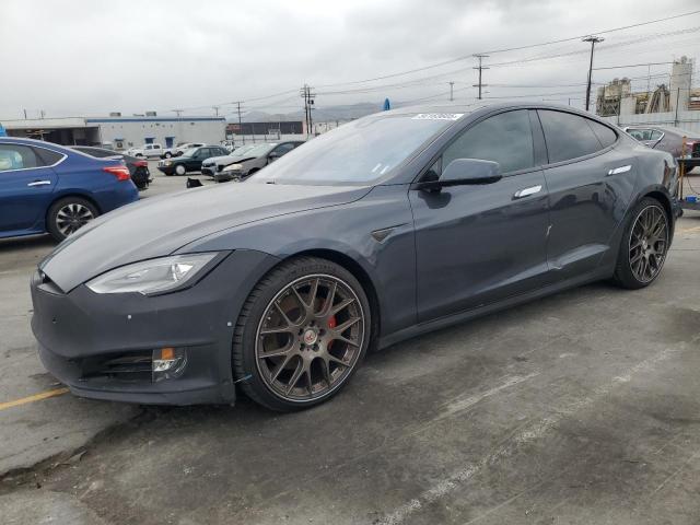 5YJSA1E41FF108399 - 2015 TESLA MODEL S GRAY photo 1