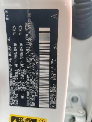 5TDJKRFH9GS246875 - 2016 TOYOTA HIGHLANDER XLE WHITE photo 13