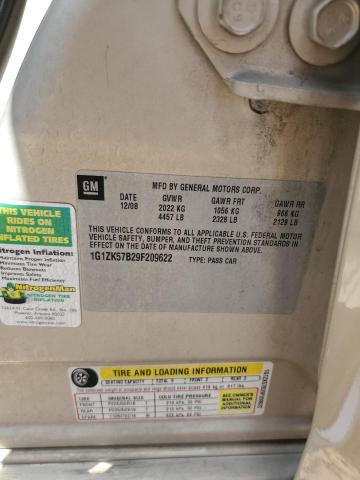 1G1ZK57B29F209622 - 2009 CHEVROLET MALIBU LTZ ბეჟი ფოტო 13