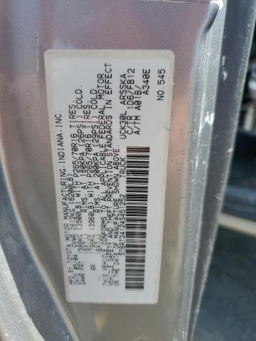 5TBRT34124S451252 - 2004 TOYOTA TUNDRA ACCESS CAB SR5 SILVER photo 12