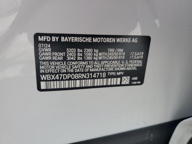 WBX47DP08RN314718 - 2024 BMW X3 SDRIVE30I WHITE photo 13
