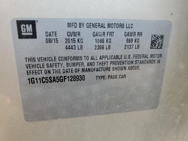 1G11C5SA5GF128930 - 2016 CHEVROLET MALIBU LIM LT 奶油色 照片 12