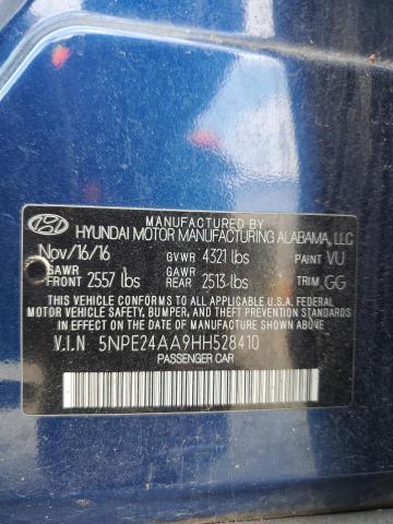 5NPE24AA9HH528410 - 2017 HYUNDAI SONATA ECO BLUE photo 12