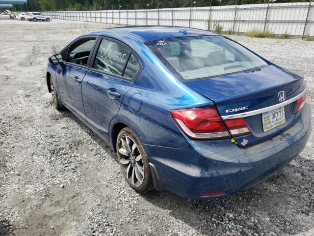 19XFB2F96EE023187 - 2014 HONDA CIVIC EXL Mavi foto 3