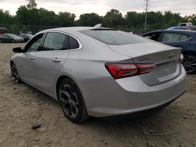 1G1ZD5ST2MF017636 - 2021 CHEVROLET MALIBU LT SILVER photo 2