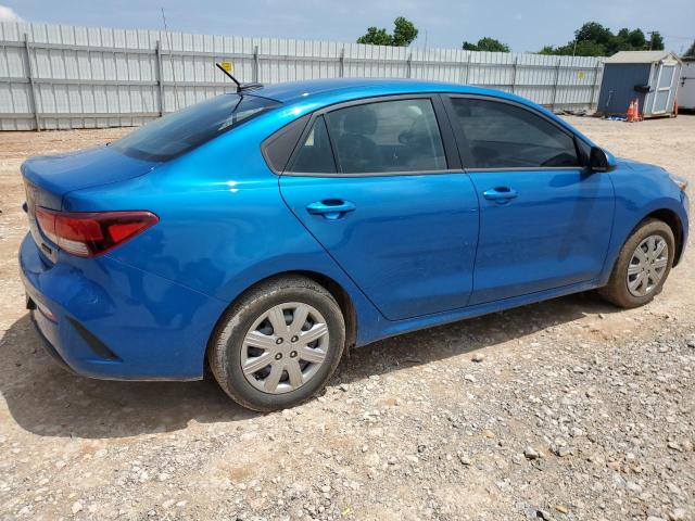 3KPA24AD4NE485393 - 2022 KIA RIO LX BLUE photo 3