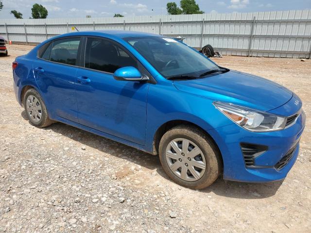 3KPA24AD4NE485393 - 2022 KIA RIO LX BLUE photo 4