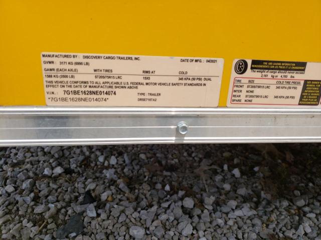 7G1BE1628NE014074 - 2022 DISC TRAILER YELLOW photo 10