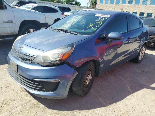 KNADM4A30G6539390 - 2016 KIA RIO LX BLUE photo 1