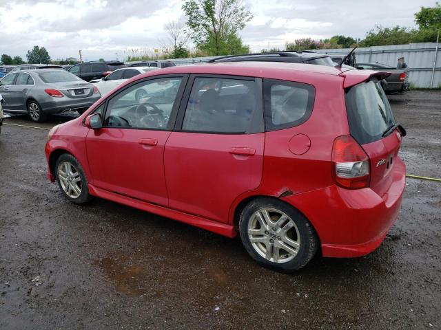 JHMGD376X7S802213 - 2007 HONDA FIT S წითელი ფოტო 2