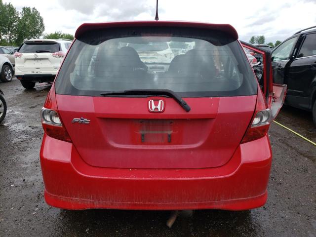 JHMGD376X7S802213 - 2007 HONDA FIT S წითელი ფოტო 6