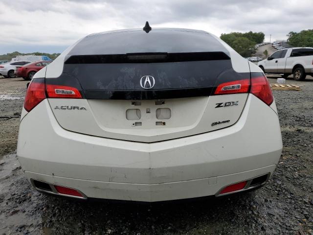 2HNYB1H48BH500040 - 2011 ACURA ZDX TECHNOLOGY WHITE photo 6